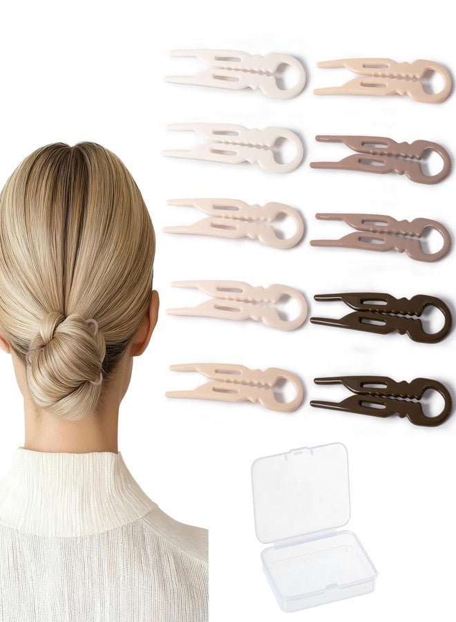 Sunolga 10 PCS 2.83 in Small French Hair Pins for Women, Prestige Hair Pins for All Hair, Curved Shape for Better Head Fit Hair Accessories, Serrated Anti-Slip Design Hairpins - Image 1